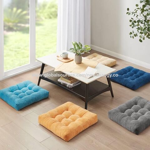 Coussins de sol extra larges, coussin de sol touffeté pour adultes, méditation carrée, confort ultime, coussins de chaise surdimensionnés for sale at factory direct price
