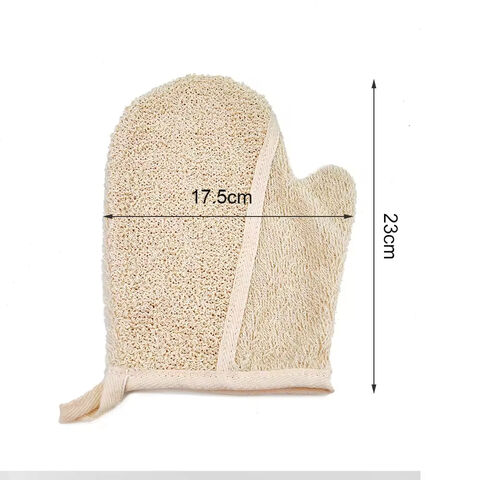 Körpermassagehandschuh Hanf Baumwolle Natürlich Wiederverwendbar Tote Haut Entferner Schwamm Hanf Badehandschuhe Handgefertigte Badehandschuhe for sale at factory direct price