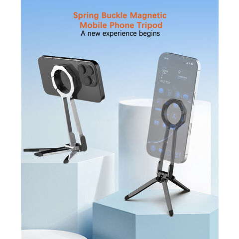 Support de téléphone portable magnétique à boucle à ressort haute résistance pour diffusion en direct