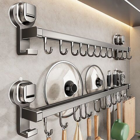 Hot Aluminum Kitchen Organizer Rack Wall Mounted Knife Holder Tools ...