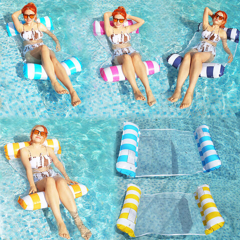 Flotadores de Piscina 4 en 1 (Hamaca, Silla, Sillón, Flotador) Multi-Propósito, Material de PVC Antiadherente - Ideal para Distribuidores for sale at factory direct price