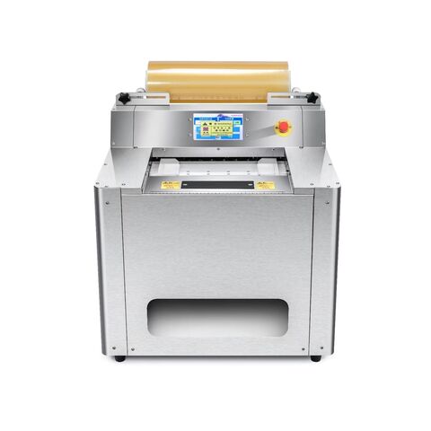 Mesin Pengemas Tray Film Perekat Peregangan PE PO PVC Otomatis Super X