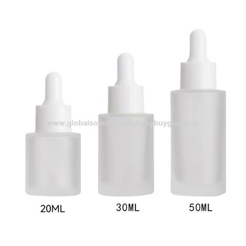 Frascos conta-gotas cosméticos, frascos cilíndricos, frascos conta-gotas foscos transparentes, frascos de vidro vazios for sale at factory direct price