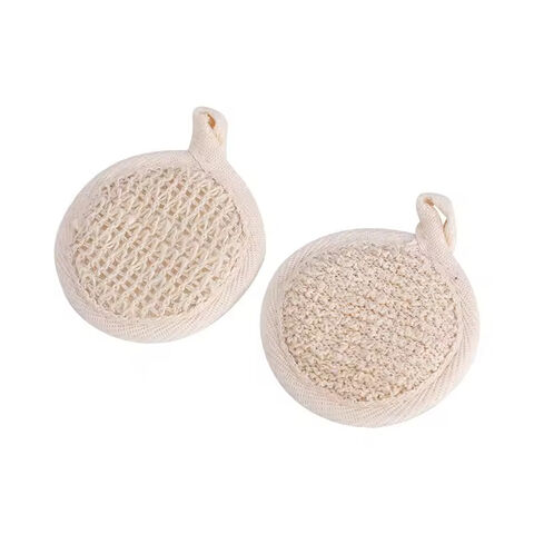8x8cm Gesichts-Luffa-Pads, Runde, natürliche Luffa-Gesichtspads, Peeling-Gesichtsschwamm zur Hautpflege for sale at factory direct price