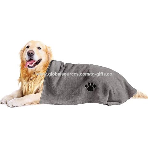 Toalla de Microfibra para Perros Súper Absorbente Suave para Aseo de Mascotas, 101.6 cm X 59.9 cm, Suministros para Baño y Ducha de Perros for sale at factory direct price