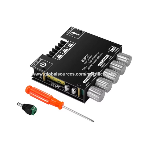 ZK-MT21 2.1 Bluetooth Digital Power Amplifier Module 50W*2 + 100W Subwoofer High Low Tone Communication Networking