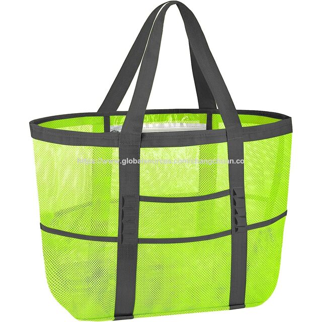 AURUZA Mesh Beach Bag - Waterproof & Sandproof Tote With Zipper For Pool, Vacation Essentials - View #10