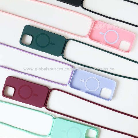 Funda magnética para iPhone 16 con cordón integrado, compatible con iPhone 14 y iPhone 15 for sale at factory direct price