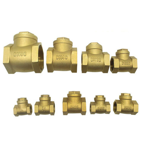 Válvula de Retención Oscilante Horizontal de Latón HPb59 DN-40 para Fontanería Industrial