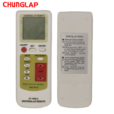 CHUNGLAP | جهاز تحكم عن بعد عالمي لمكيف الهواء KT-100A II للاستخدام مع مكيفات ZONSIN