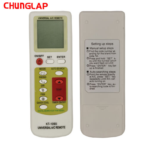 CHUNGLAP | جهاز تحكم عن بعد عالمي جديد لمكيف الهواء KT-109 II مع حامل مناسب لمكيف الهواء الرقمي