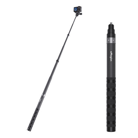 AMagisn 120cm Carbonfaser Unsichtbarer Selfie-Stick für Insta360/DJI OSMO/GoPro Handheld Selfie Stick Zubehör
