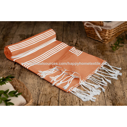 Lushomes Prewashed Fouta Towel with Fringes – 38x71 inches | Polycotton Lightweight Bath, Beach & Yoga Towel | Quick Dry for sale at factory direct price