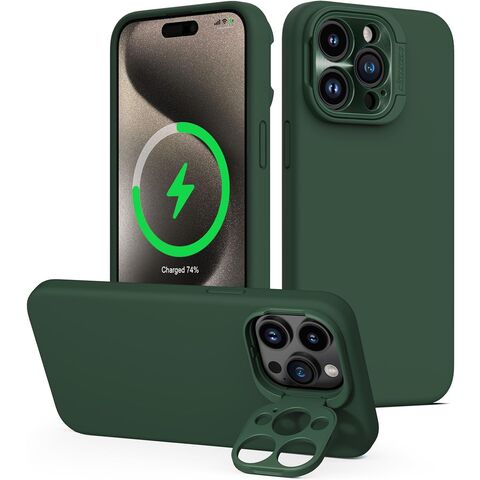 Funda Magnética de Silicona Líquida Nillkin Anti-Golpes con Protector de Lente y Pantalla para iPhone 15 14 13