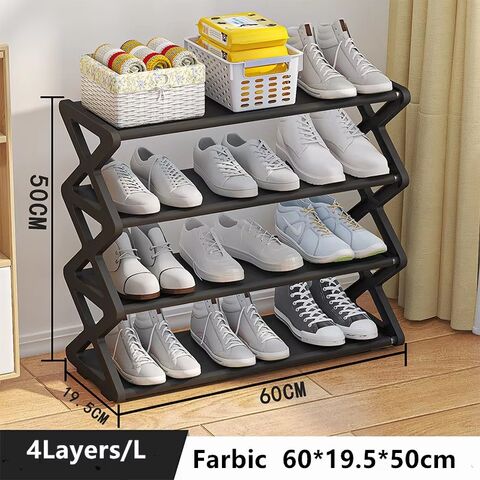 Présentoir à Chaussures Pliant en Plastique avec Emballage Personnalisé, Étagère à Chaussures Autoportante Multi-Couches pour Dortoir et Salon for sale at factory direct price