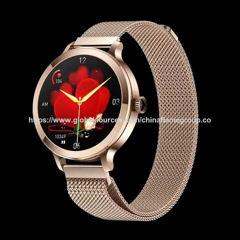 SV05 AMOLED High Quality Smartwatch für Damen mit rundem Zifferblatt, Kompass und Gold-Optik – Wasserdichte Smartwatch für Mädchen for sale at factory direct price