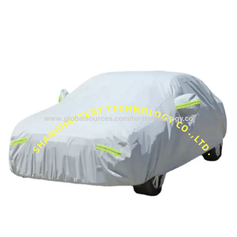 Housse de voiture universelle résistante, taille 210D Oxford, revêtement argenté anti-UV, vente en gros étanche pour extérieur