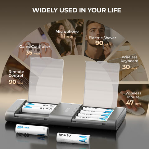 iuto Rechargeable Lithiu Batteries AAA 8-Pack 1300Wh High Capacity 1 iuto Rechargeable Lithiu Batteries AAA 8-Pack 1300Wh High Capacity 1
