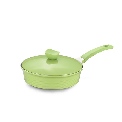 Candy Color Fry Pan With Pressed Aluminum Lids Wholesaler Ceramic Pots ...