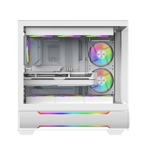Ruix Rail White Color Gaming Case For Pc Rgb Light Fashionable ...