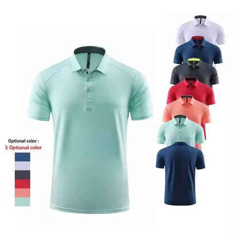 Hochwertiges, schnell trocknendes Herren Poloshirt aus 180g Strickstoff mit hoher Elastizität, formellem Stil und Blanko-Design für individuellen Druck for sale at factory direct price
