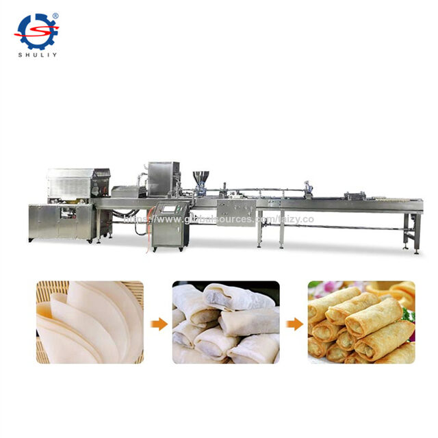 Factory Price Automatic Spring Roll Pastry Egg Roll Making Folding Maker Machine Production Line for sale at factory direct price