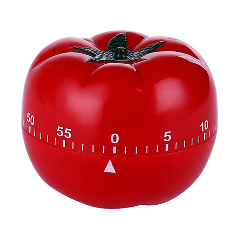 Mechanischer 60-Minuten-Küchentimer mit Aufzug, drehbar, in Tomatenform, für die Küche