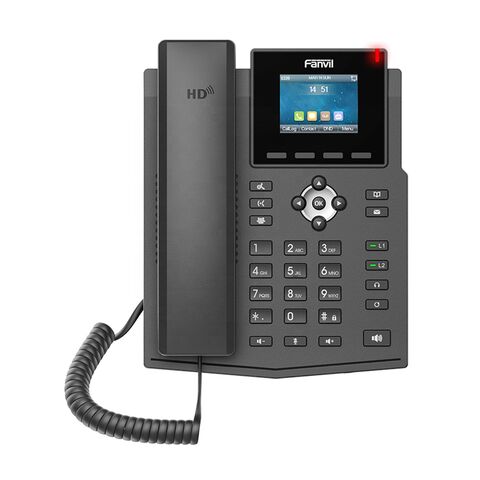 هاتف X303W جيجابت واي فاي بتقنية PoE، 4 خطوط SIP، شاشة LCD، هاتف VoIP واي فاي من Fanvil