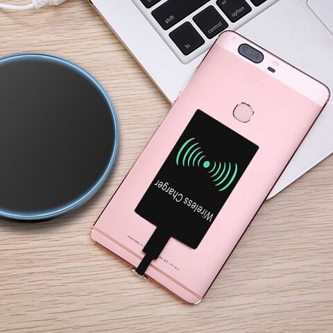Penerima Pengisi Daya Nirkabel Coil untuk iPhone untuk Android Micro USB Type C Adaptor Pengisian Daya Ponsel Pintar Pad Penerima for sale at factory direct price