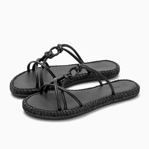 Zapatos Sandalias Sandalias Planas Negras Mujer Amazon Compre