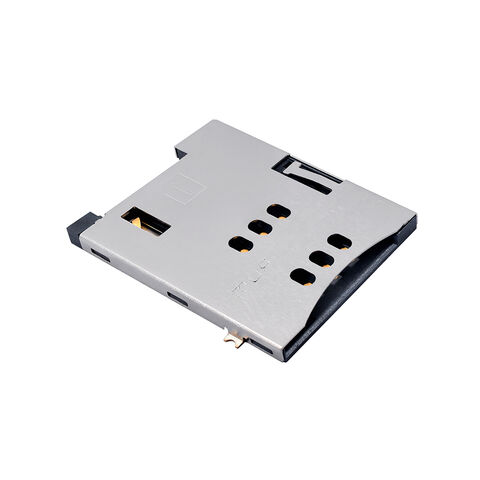 6pin+switch Smt Type Push Pull Connectors Simcard Reader Connector Push ...