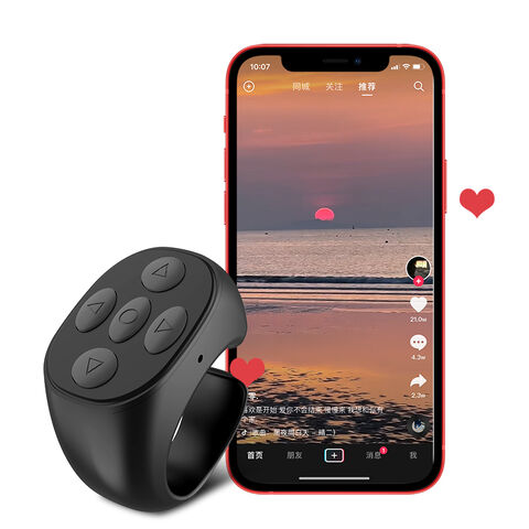 Tiktok Scrolling Ring Remote Control Page Turner Bluetooth Phone Remote ...