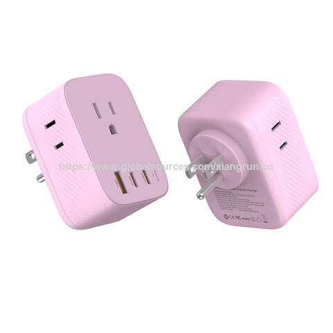 XiangRun 3 AC Steckdosen US Reiseadapter mit 2C1A USB-Anschlüssen (20W GaN) und intelligentem Überlastschutz für Zuhause und Reisen for sale at factory direct price
