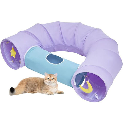 Túnel para Gatos em Forma de U, Ninho para Gatos, Tenda para Animais de Estimação, Cama para Gatos, Túnel Dobrável com Brinquedos de Catnip, Túnel de Emenda para Animais de Estimação, Brinquedos Interativos para Gatos, Fornecimento de Animais de Estimação por atacado for sale at factory direct price