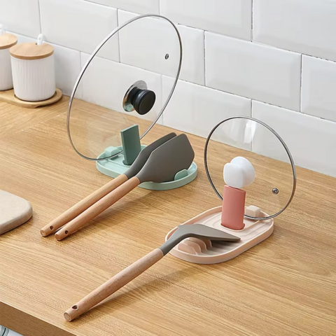 Suporte para Tampa de Panela, Espátula, Hashis, Utensílios de Mesa, Organizador de Bancada à Prova de Óleo, Prateleira de Utensílios de Cozinha