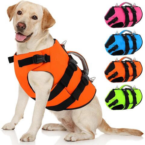 Hochauftriebsfähige Neopren-Hundeschwimmweste, verstellbare Welpen-Schwimmweste für Haustiere zum Schwimmen und Bootfahren