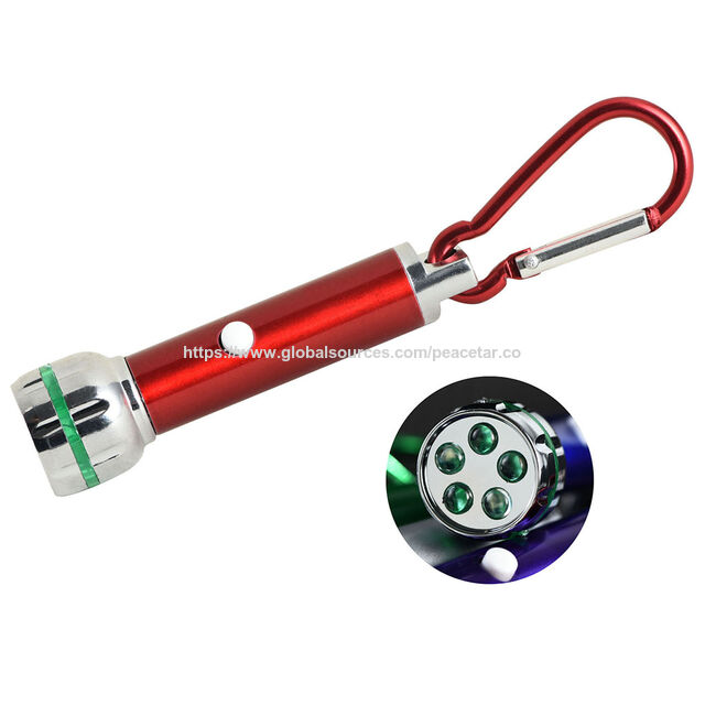 5 Led Green Aperture Light Keychain With Carabiner. Operated With 3 X ...
