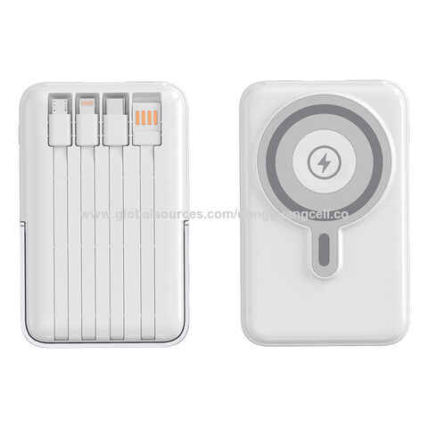 Facotry cheap 10000mAh Power bank Built-in Cable magnetic with metal stand LCD digital display for travel office for sale at factory direct price