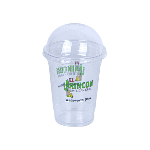 Vasos de plástico con logo personalizado, 500 ml/16 oz, para zumos y bebidas