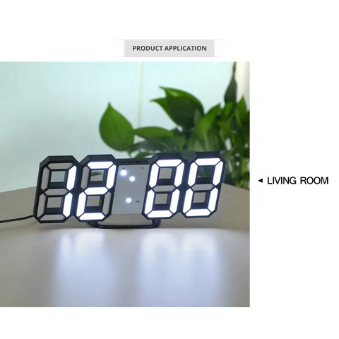 Intelligenter digitaler LED-Wecker mit kabellosem Ladegerät, Thermometer und Zeitanzeige für Schlafzimmer, Meetings, Reisen, Hausaufgaben