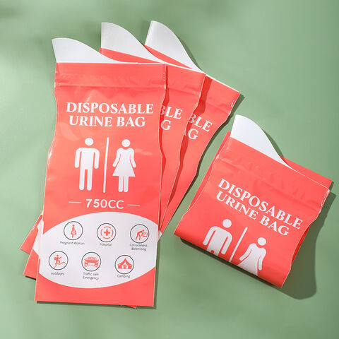 Bolsa de orina de emergencia desechable de gran capacidad 750cc, urinario de emergencia para coche, inodoro móvil for sale at factory direct price