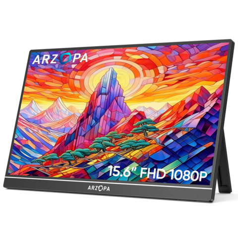 Arzopa A1 15.6 Inci 1080P Full HD FHD LCD LED Monitor Gaming Portabel Perluasan Layar PC Komputer Monitor Portabel Moniteur PC