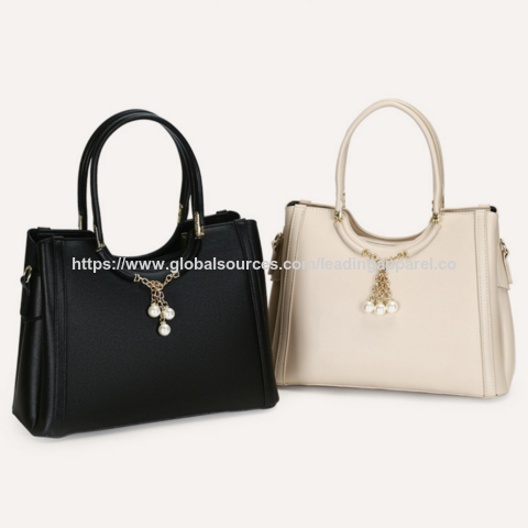 Sac à Main Grande Capacité en Gros avec Ornements de Chaîne de Perles, Sac Fourre-Tout Multifonctionnel, Sac Bandoulière pour Femmes, Idéal pour le Travail et les Occasions Décontractées