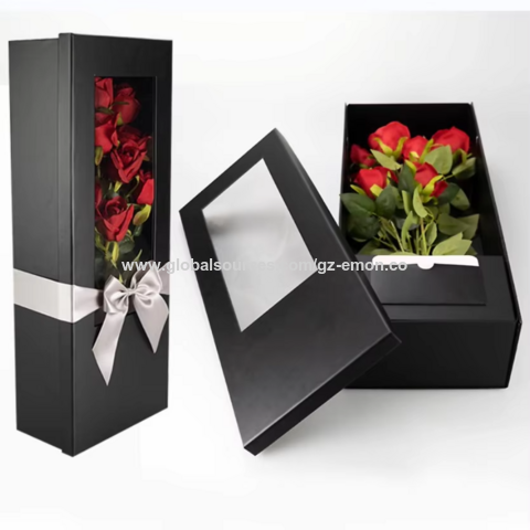 Wholesale Luxury Lid And Base Mom I Love You Flower Boxes Foldable ...
