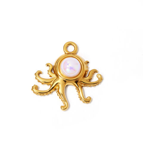 Pingente de polvo com pérola em aço inoxidável banhado a ouro 18k para casa e escritório por atacado for sale at factory direct price