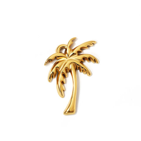 Pingente de coqueiro banhado a ouro 18k em aço inoxidável para decoração de casa e escritório por atacado for sale at factory direct price