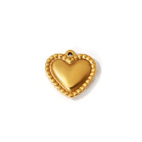 Pingente de coração em aço inoxidável banhado a ouro 18k para moda, atacado, casa e escritório for sale at factory direct price