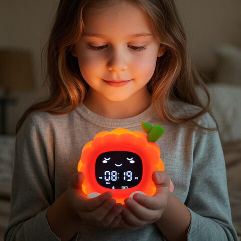 Rechargeable Led Digital Alarm Clock Kids Sleep Trainer Night Light ...