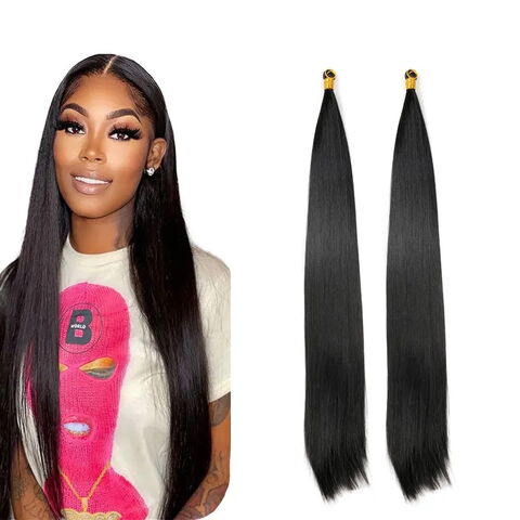 Vente chaude 24 pouces 150g Cheveux raides synthétiques haute température Fibre en vrac Cheveux Tresse africaine Mèches