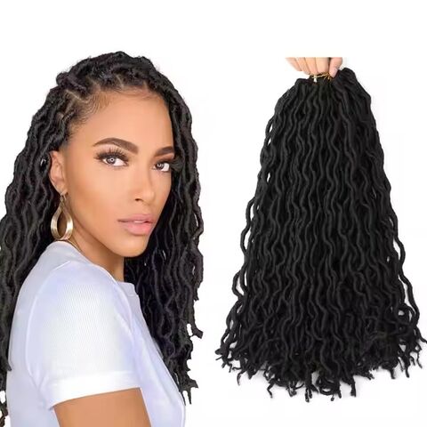 Tresses Crochet Gypsy Locs Pré-Bouclées, Dreadlocks, Cheveux Goddess Locs Bouclés pour Femmes, Blond, Racines Africaines